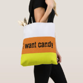 Ik wil snoep Candy Corn Tote Bag (Dichtbij)