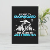 Ik wil snowboarden kaart (Staand voorkant)