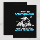 Ik wil snowboarden kaart (Voorkant / Achterkant)