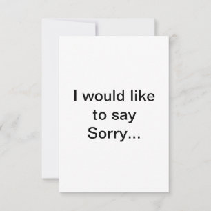 "Ik wil sorry zeggen..." kaart