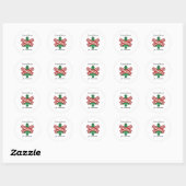 Ik wil spek voor Kerstmis Ronde Sticker (Vel)