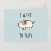 Ik wil spelen briefkaart (Voorkant)