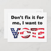 Ik wil stemmen briefkaart (Voorkant / Achterkant)