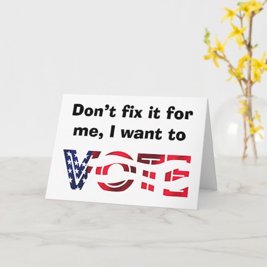 Ik wil stemmen kaart (Gele Bloem)