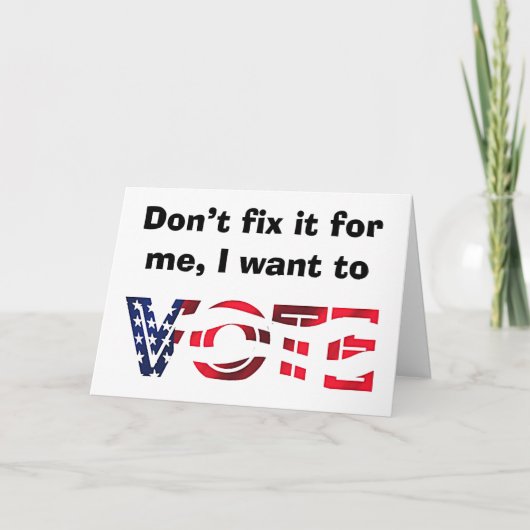 Ik wil stemmen kaart (Voorkant)