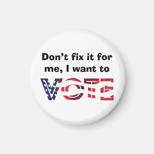 Ik wil stemmen magneet (Voorkant)