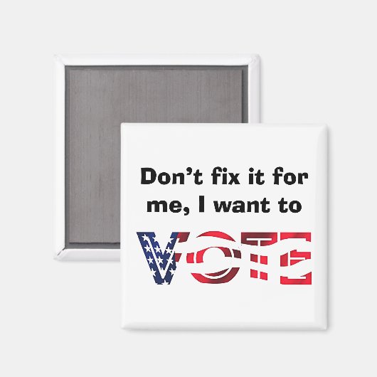 Ik wil stemmen magneet (Voorkant / Achterkant)