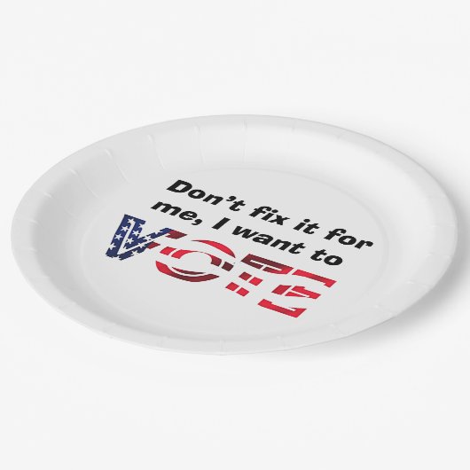 Ik wil stemmen papieren bordje (Gekanteld)