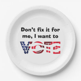 Ik wil stemmen papieren bordje