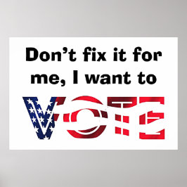 Ik wil stemmen poster