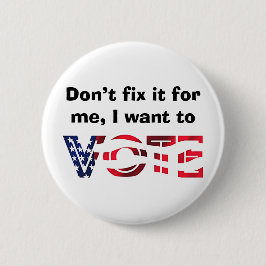 Ik wil stemmen ronde button 5,7 cm