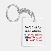 Ik wil stemmen sleutelhanger (Voorkant Links)