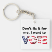 Ik wil stemmen sleutelhanger (Voorkant)