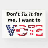 Ik wil stemmen spandoek (Horizontaal)