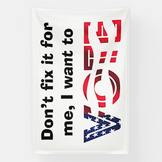 Ik wil stemmen spandoek (Verticaal)