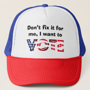 Ik wil stemmen trucker pet