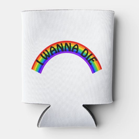 Ik wil sterven - Regenboog Blikjeskoeler (Voorkant)