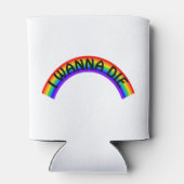 Ik wil sterven - Regenboog Blikjeskoeler (Achterkant)