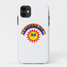 Ik wil sterven - regenboog lachende zon Case-Mate iPhone case