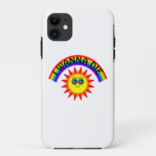 Ik wil sterven - regenboog lachende zon Case-Mate iPhone case (Achterkant)