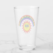 Ik wil sterven - regenboog lachende zon glas (Achterkant)