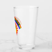 Ik wil sterven - regenboog lachende zon glas (Links)