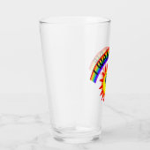 Ik wil sterven - regenboog lachende zon glas (Rechts)