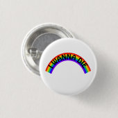 Ik Wil Sterven - Regenboog Ronde Button 3,2 Cm (Voorkant /achterkant)