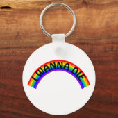 Ik Wil Sterven - Regenboog Sleutelhanger (Achterkant)