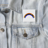 Ik Wil Sterven - Regenboog Vierkante Button 5,1 Cm (In situ)
