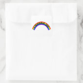 Ik Wil Sterven - Regenboog Vierkante Sticker (Tas)
