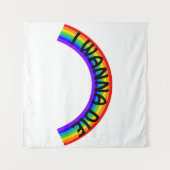 Ik wil sterven - Regenboog Wandkleed (Voorkant (horizontaal))