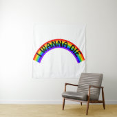 Ik wil sterven - Regenboog Wandkleed (In situ)