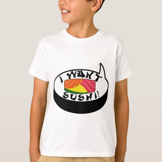 Ik wil Sushi T-shirt (Voorkant)