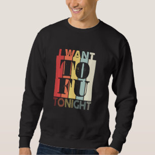 Ik wil Tofu Tonight Vegan Vegetarian Retro Trui