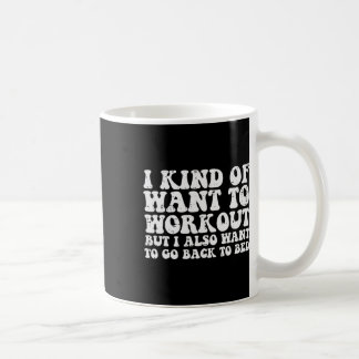 Ik wil trainen, maar ook naar bed gaan gym-oefenin koffiemok