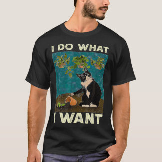 Ik wil Tuxedo Cat Gardening Funny Cat Qu T-shirt