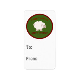 Ik wil u een prettig Kerstfeest wensen tag Etiket