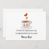 Ik wil u graag mijn felicitaties overbrengen en aankondiging (Voorkant / Achterkant)