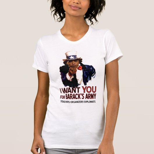 Ik wil u - Obama Politiek Dames T-shirt (Voorkant)