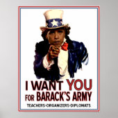Ik wil u - Obama politiek Poster (Voorkant)