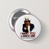 Ik wil u - Obama politieke Button (Voorkant /achterkant)