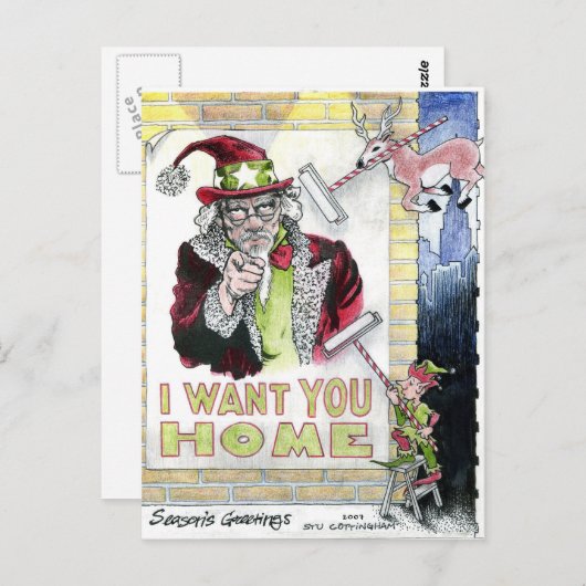 Ik wil u thuis briefkaart (Voorkant / Achterkant)