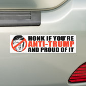 Ik wil u vragen of u anti-Trump bent en er trots o Bumpersticker (Op auto)