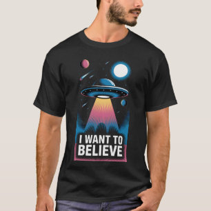 Ik wil UFO Aliens geloven T-shirt