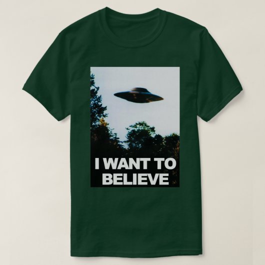 Ik wil UFO UFO geloven T-shirt (Design voorkant)