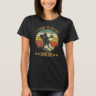 Ik wil uitgaan dansschoenen Pet Pop muziek T-shirt