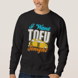 Ik wil vanavond TOFU Retro Cool Vegan Designs Pres Trui