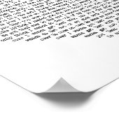 Ik wil verloren gaan met je witte hartlied Lyric Poster (Hoek)