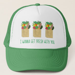 Ik wil vers worden met je kruidenierswinkel trucker pet